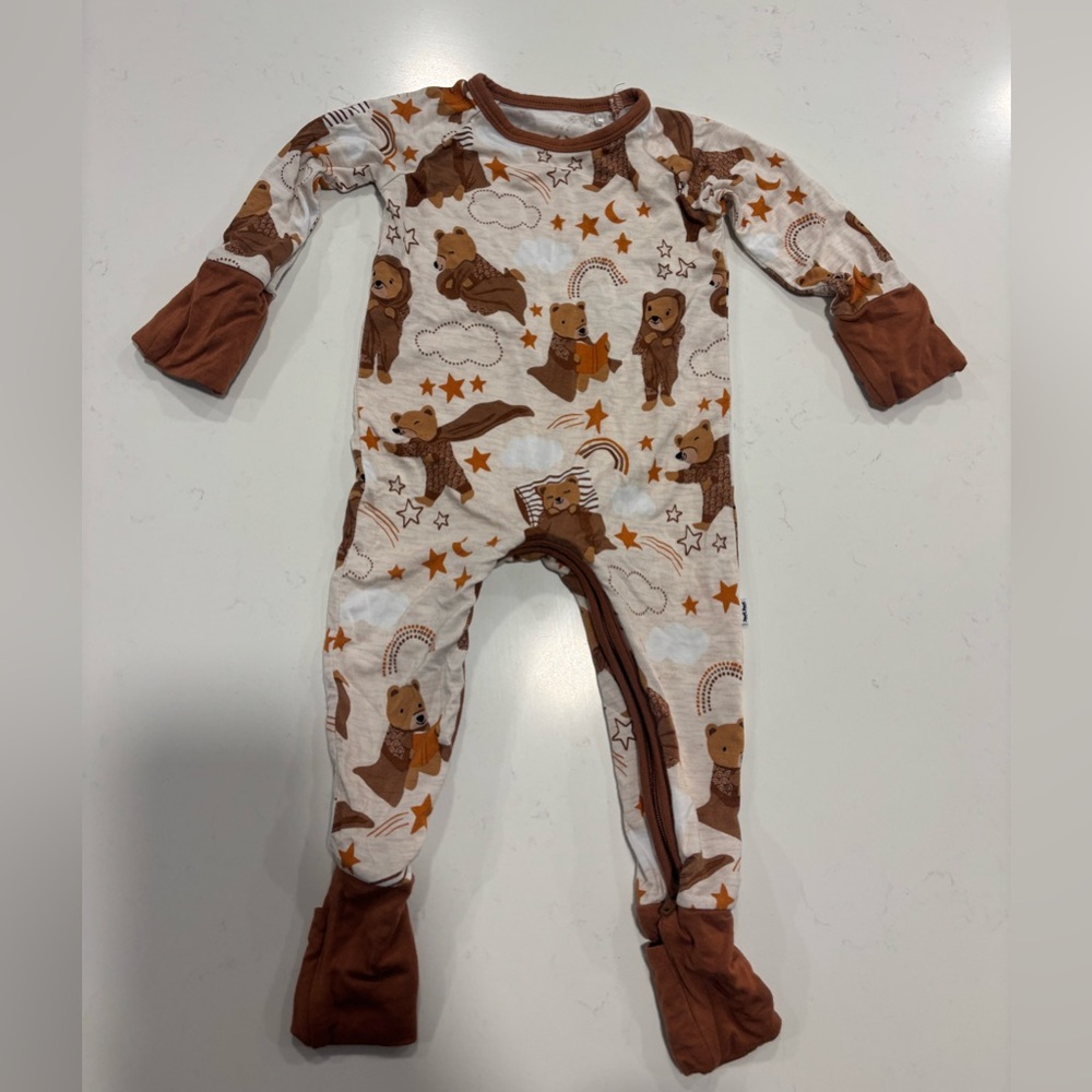 Little Sleepies Beary Sleepy Crescent 0-3 months Zippy